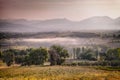 Sunrise on the hills of Bevagna, Umbria Royalty Free Stock Photo