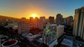 Sunrise in Honolulu Hawaii in December Royalty Free Stock Photo
