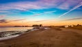 Sunrise On The Horizon At Sandy Beach, Puerto Penasco, Mexico