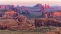 Sunrise in Hunts Mesa near Monument Valley, Arizona, USA