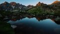 Sunrise in Ibon Grande De Batisielles, Pyrenees, Spain