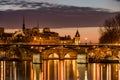 Sunrise on Ile de la Cite and Seine, Paris, France Royalty Free Stock Photo