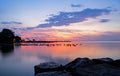 Sunrise Over Lake Ontario At Bronte Beach Royalty Free Stock Photo