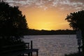 Sunrise at the intercoastal waterway in Englewood, Florida.