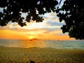 Sunrise island sunset Thailand travel coloured