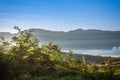 Sunrise on the Italian Countryside in Basicilata, in the South of Italy Royalty Free Stock Photo