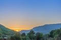 Sunrise on the Italian Countryside in Basicilata, in the South of Italy Royalty Free Stock Photo