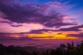 Sunrise in Jawa Tengah, Indonesia. View of Gunung Merbabu. Royalty Free Stock Photo