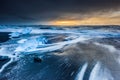 Sunrise at jokulsarlon, Iceland.