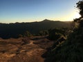 Sunrise at Kalalau Valley Lookout in Waimea Canyon on Kauai Island, Hawaii.