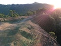 Sunrise at Kalalau Valley Lookout in Waimea Canyon on Kauai Island, Hawaii.