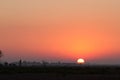 Sunrise on the Kansas Prairie Royalty Free Stock Photo