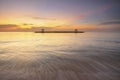 Sunrise at Karang beach or Sanur beach in bali indonesia Royalty Free Stock Photo