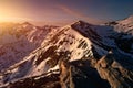 Sunrise at Kopa Kondracka peak Royalty Free Stock Photo