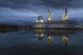 Sunrise at Kota Kinabalu mosque, famous landmark in Kota Kinabalu, Sabah Borneo, Malaysia. Royalty Free Stock Photo