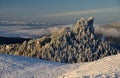 Sunrise at Lady`s Stones, Rarau Mountain.