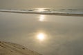 Sunrise and lagoon at Illovo, South Coast, near Durban, South Africa