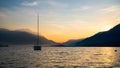 Sunrise on Lake Como Royalty Free Stock Photo