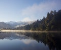 Sunrise at lake matheson Royalty Free Stock Photo