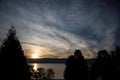 sunrise at Lake Ohrid Royalty Free Stock Photo