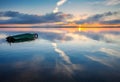 Sunrise on Lake Seliger. Royalty Free Stock Photo