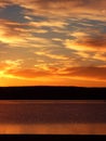 Sunrise on a lake shore in Colorado