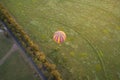 Balloons over vineyards in Pokolbin wine region at sunrise, Hunter Valley, NSW, Australia