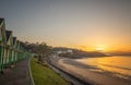 Sunrise at Langland Bay in Swansea, Gower Royalty Free Stock Photo