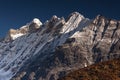 Sunrise of Langtang Lirung, Langtang valley, Nepal.