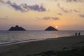 Sunrise at lanikai beach