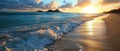 Sunrise At Lanikai Beach Gentle Waves Rolling Onto Soft Sands