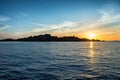 Sunrise in Lavezzi island, Corsica, France Royalty Free Stock Photo