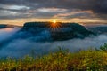 Sunrise At Letchwoth State Park In New York Royalty Free Stock Photo