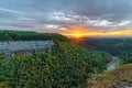 Sunrise At Letchwoth State Park In New York Royalty Free Stock Photo