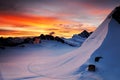 Sunrise light in Berner Oberland Royalty Free Stock Photo