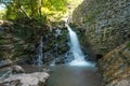 Karasu mine level dam waterfall