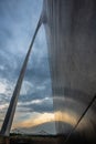 Sunrise Light Reflects Off of Gateway Arch Royalty Free Stock Photo