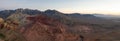 Aerial View of Sunrise in Red Rock Canyon, NV Royalty Free Stock Photo