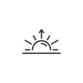 Sunrise line icon