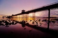 Sunrise at Llandudno pier Royalty Free Stock Photo