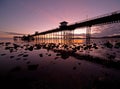 Sunrise at Llandudno pier Royalty Free Stock Photo