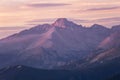Sunrise on Longs Peak , Rocky Mountain Natinal Park, Colorado Royalty Free Stock Photo