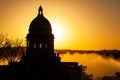 Sunrise + Low Fog Cover - Historic Kentucky State Capitol Building - Frankfort, Kentucky Royalty Free Stock Photo