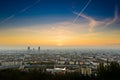 Sunrise at Lyon city, France, Europe Royalty Free Stock Photo
