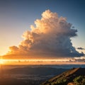 Sunrise from the Ma do belvedere and over the Cirque de Mafate.