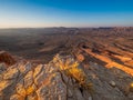 Arrows into the Ramon crater Royalty Free Stock Photo