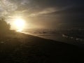 Sunrise. Magic moment. Beach in Costa Rica. PacÃÂ­fico.