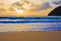 Sunrise at makapuu beach, hawaii Royalty Free Stock Photo
