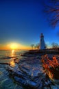 Sunrise at Marblehead Lighthouse Royalty Free Stock Photo