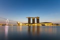 Sunrise at Marina bay sands, Singapore Royalty Free Stock Photo